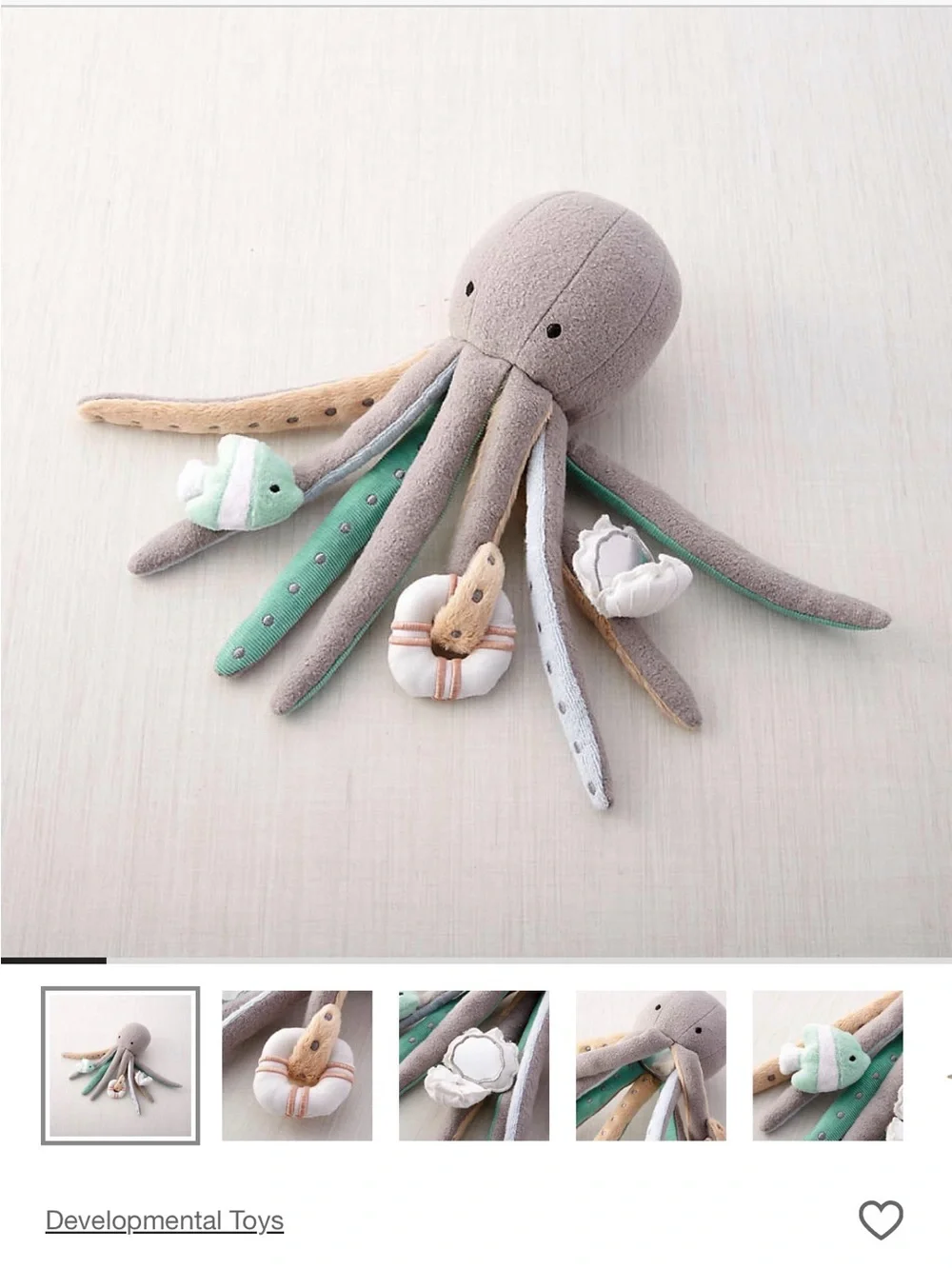 Plush Ocean Activity Play Mat - Light Aqua